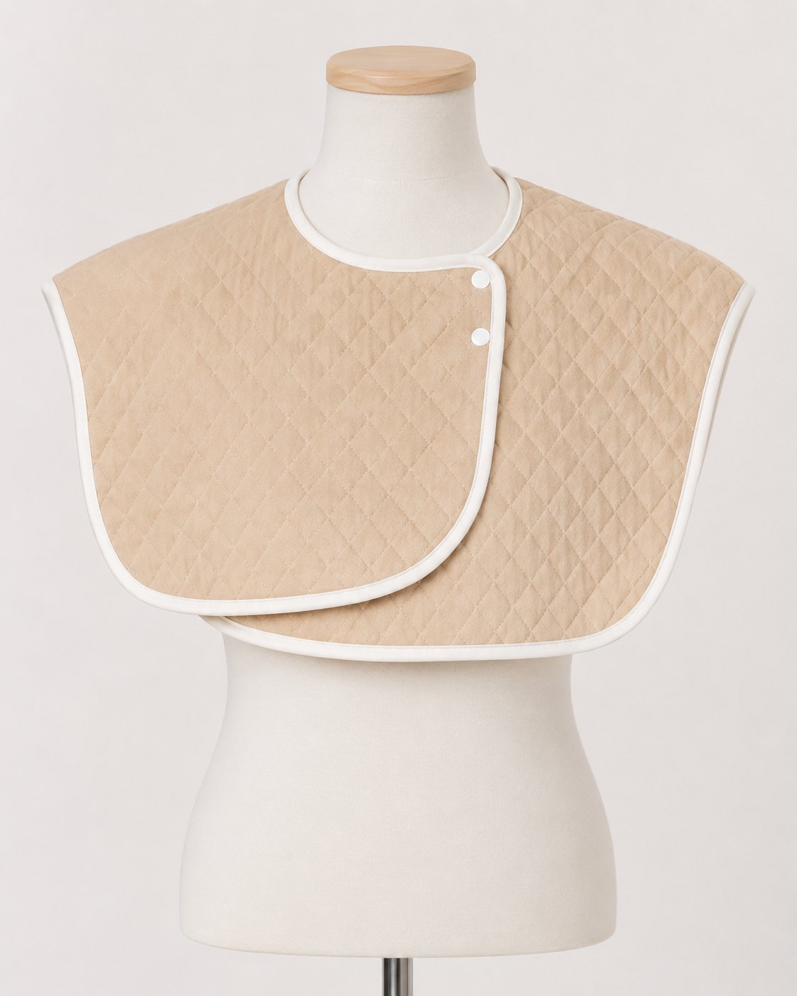 HaloHold wearable baby-holding shield design concept on a dress form